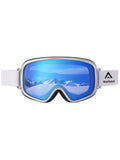 Aterland Ski Goggles, Frameless Anti-Fog with Interchangeable Lens, UV400