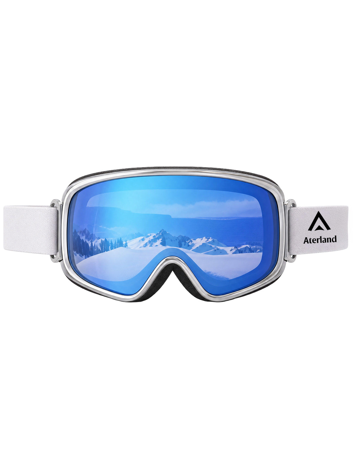 Aterland Ski Goggles, Frameless Anti-Fog with Interchangeable Lens, UV400