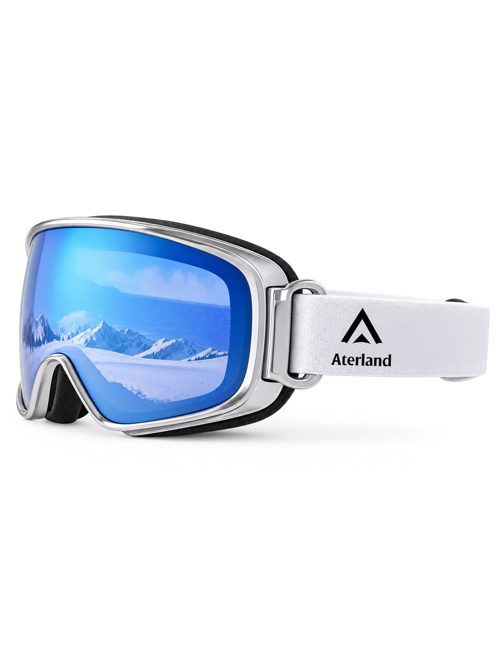 Aterland Ski Goggles, Frameless Anti-Fog with Interchangeable Lens, UV400