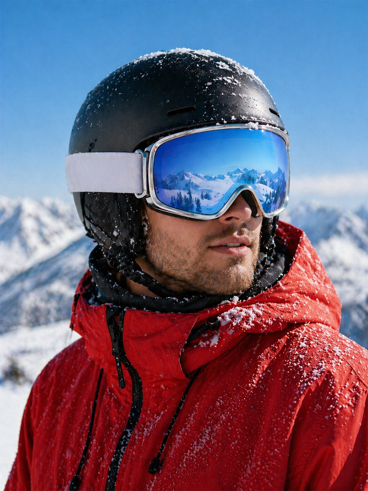 Aterland Ski Goggles, Frameless Anti-Fog with Interchangeable Lens, UV400